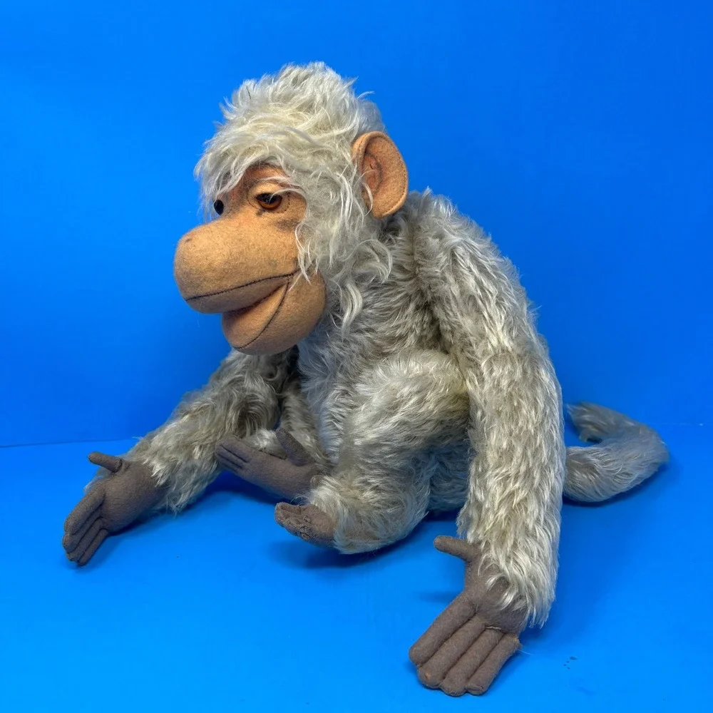 Steiff‎ Parian Monkey Coco 14 Inch Beige Vintage Jointed Mohair Rare Plush Toy